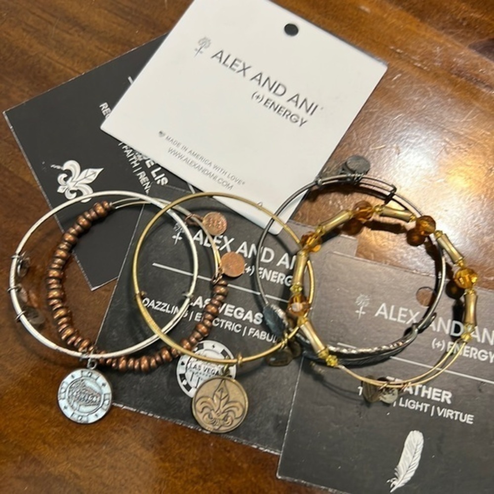 Alex and Ani Bracelet Lot (5)